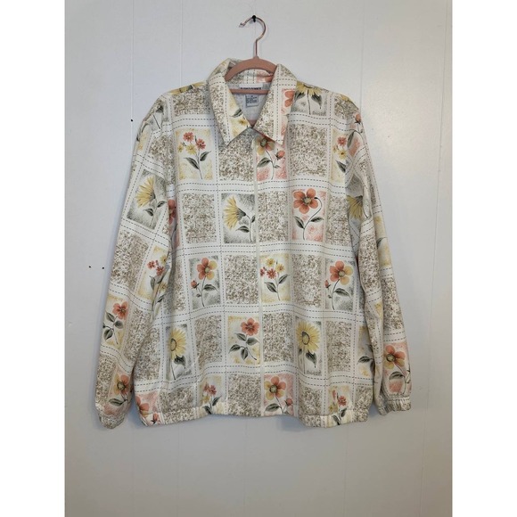 Alfred Dunner Jackets & Blazers - Alfred Dunner Floral Print Lightweight Jacket Size 16